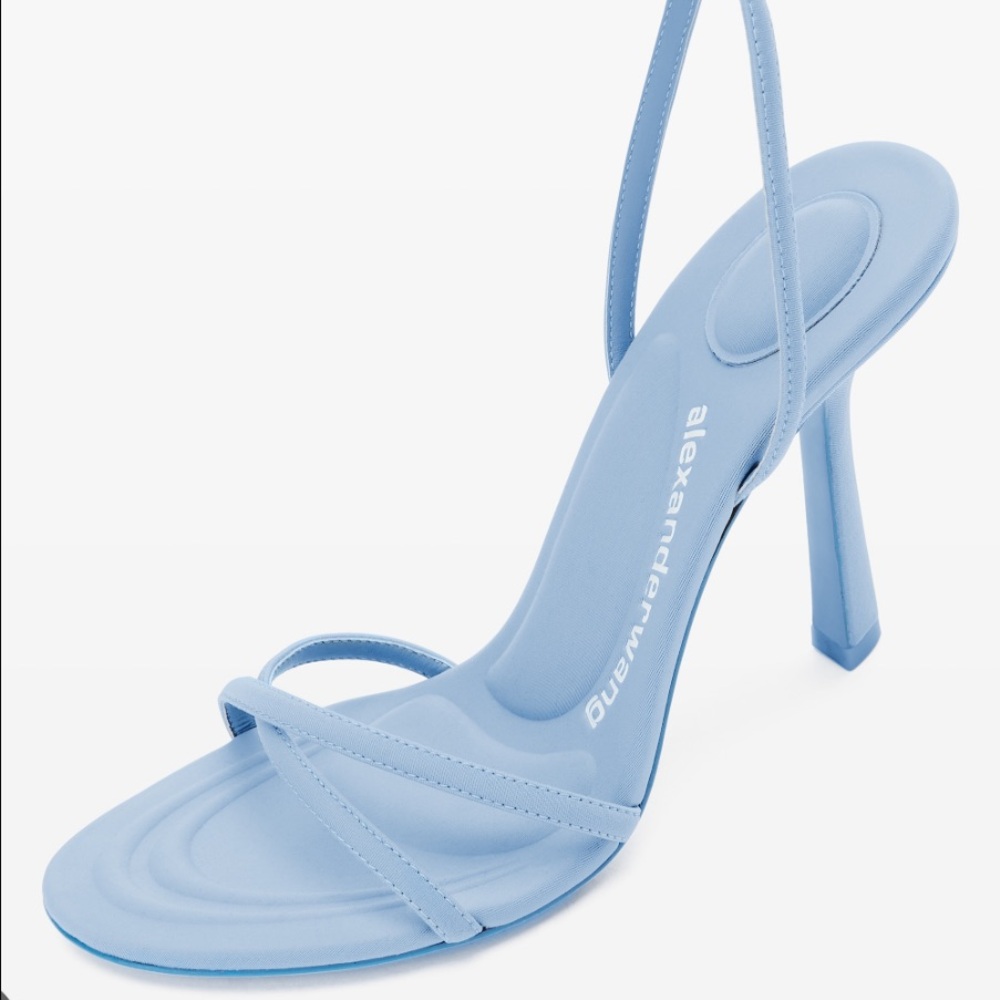 Alexander Wang Dahlia 105 sandal in blue oxford / lavender